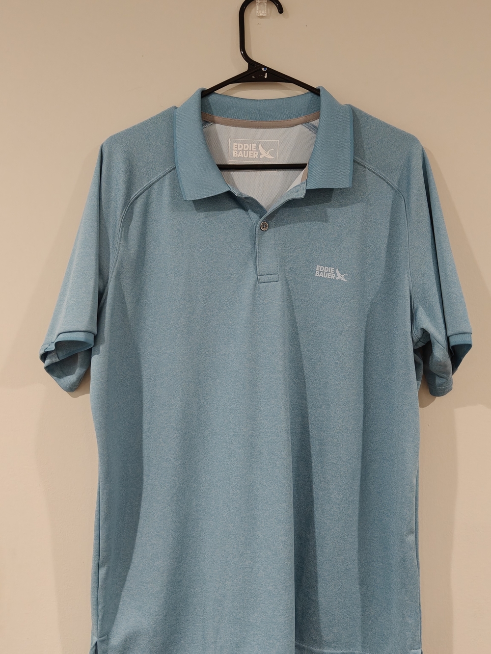 Eddie Bauer Men’s Aqua Blue Performance Polo
